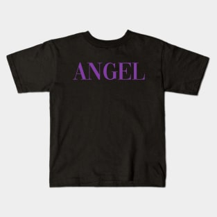 Angel - Pose - Purple Kids T-Shirt